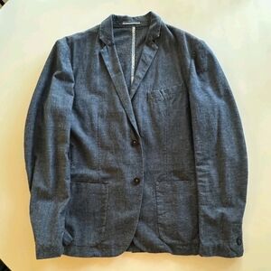 Hiroshi Kato Blue Chambray Casual Summer Japanese Suit - 40r / 32x32